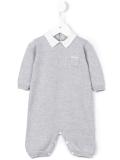 check pocket knitted romper