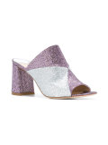 'Holly Acapulco' glitter mules