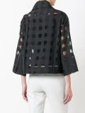 sheer checked shirt