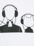 headphone print T-shirt
