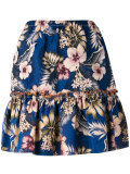 floral ruffled skirt