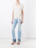 Flare embroidered jeans