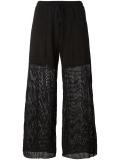 mesh panel palazzo pants