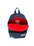 multi-patch denim backpack