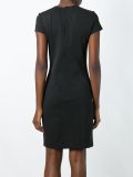 wrap detail fitted dress