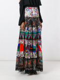 enchanted garden tiered maxi skirt