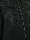 floral applique bomber