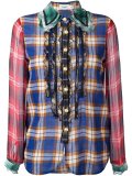 plaid ruffled shirt
