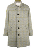 plaid midi coat