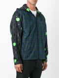 dots plaid windbreaker