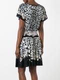 leopard print flared dress