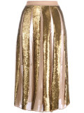 Golden Pailettes百褶半身裙