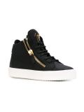 side zip hi-top sneakers