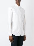 button-down collar chest logo shirt