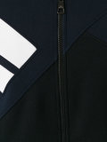 stripe contrast bomber jacket