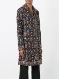 embroidered single breasted coat 