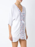 v neck printed blouse