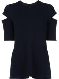 cutout stitch detail jumper