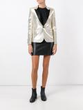 singled breasted tuxedo jacket
