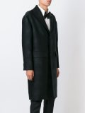 jacquard single breasted coat