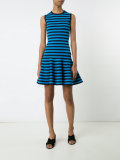 striped flared dress