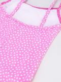 heart print one-piece swimsuit