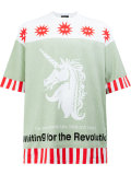 boxy abstract print T-shirt