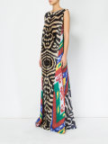 zebra print maxi dress