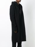 off centered hooded coat