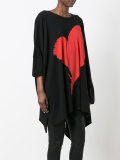 heart print T-shirt 