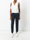 cropped straight leg trousers