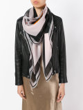 logo flamingo print scarf