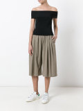 Wide leg soft short trousers