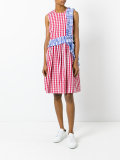 gingham ruffle detail dress 