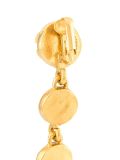 CC logo dangle clip-on earrings
