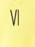 numbers V-neck sweater
