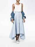 button-down midi skirt