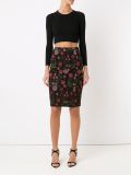 floral knitted pencil skirt