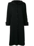 ribbed single breasted coat 