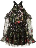 floral print cold-shoulder dress