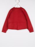 stitch paneled blouson jacket