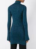 turtleneck metallic pullover