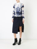 embroidered organza biker jacket