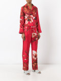 high-rise floral print trousers 