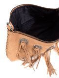 eyelet fringed cross body bag