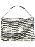 contrast texture shoulder bag 