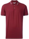 striped trim polo shirt