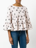 printed billowy blouse 