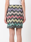 zigzag print straight skirt