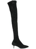 knee-length pointy boots